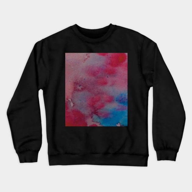 abstract watercolor stain red blue pink sky ocean Crewneck Sweatshirt by maoudraw